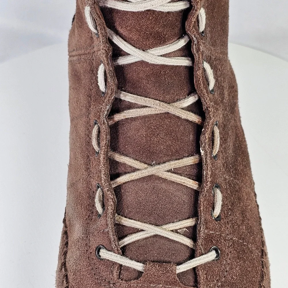Columbia Techlite Brown Suede Faux Fur Lace Up Winter Boots‎ Womens 7.5